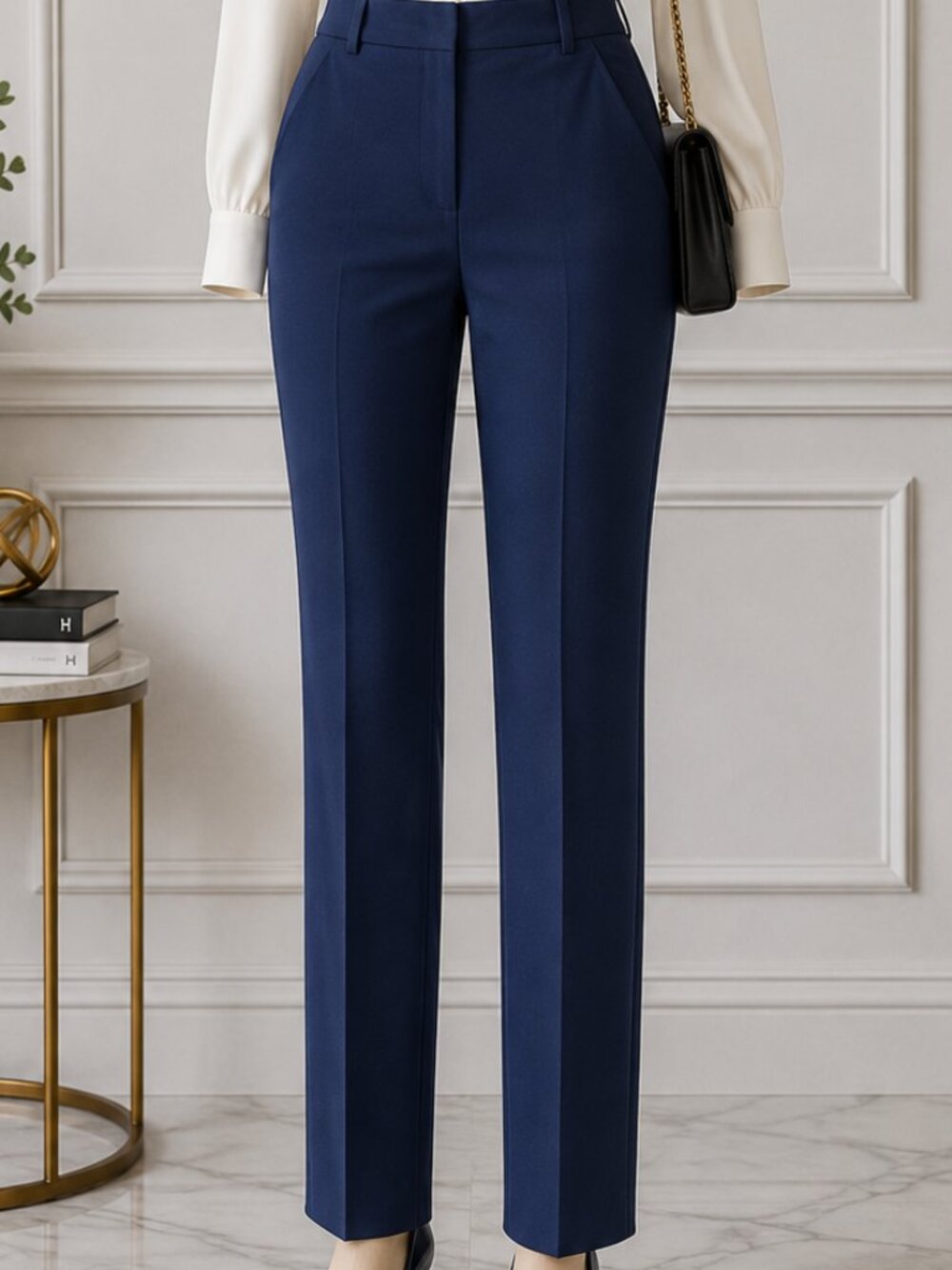 7th Avenue Design Studio Navy Dress Pants
